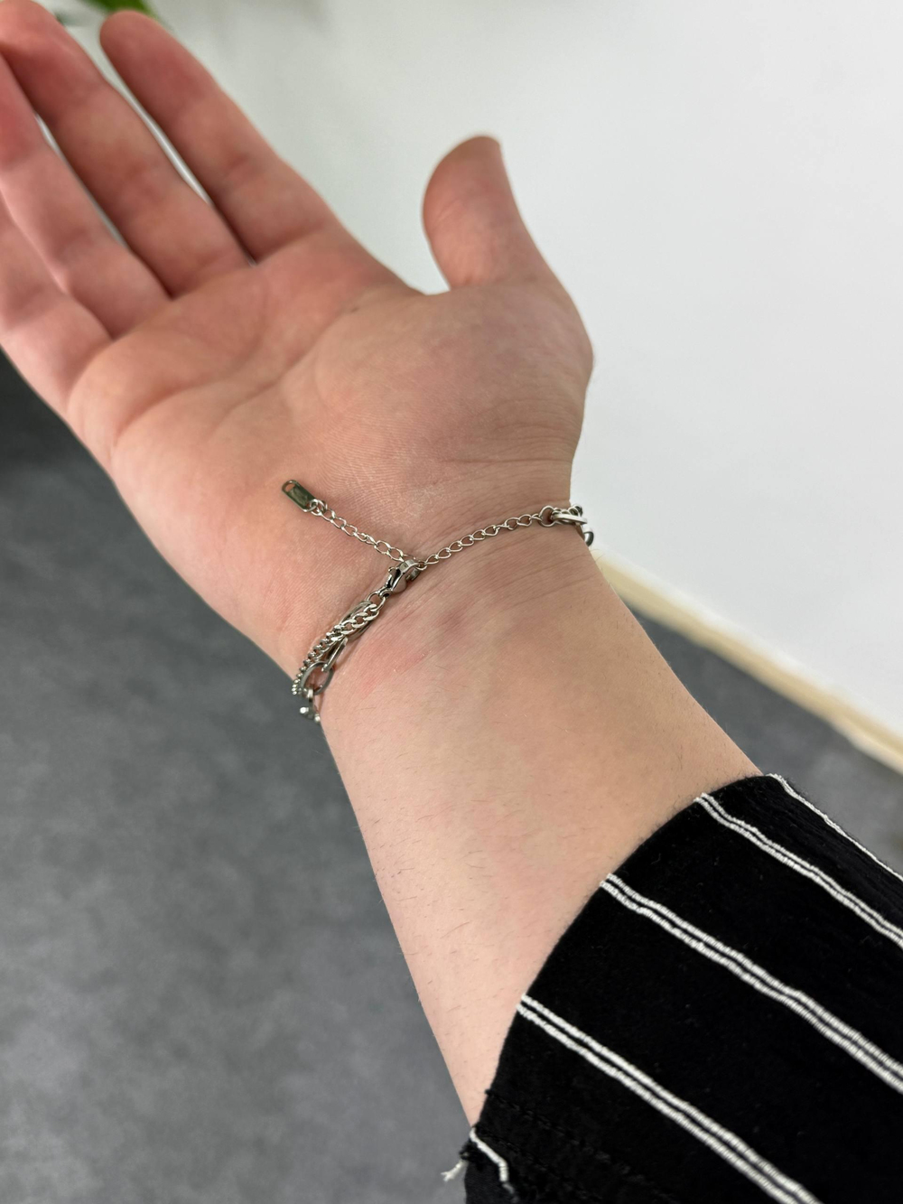 Double Flat Chain Bracelet