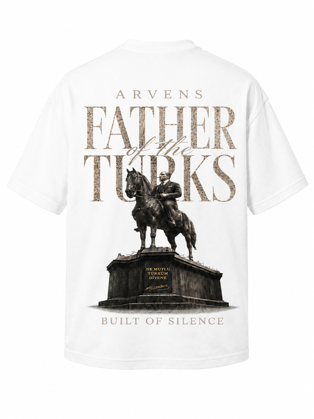 Father Of Turks Premıum Beyaz Oversize T-shırt