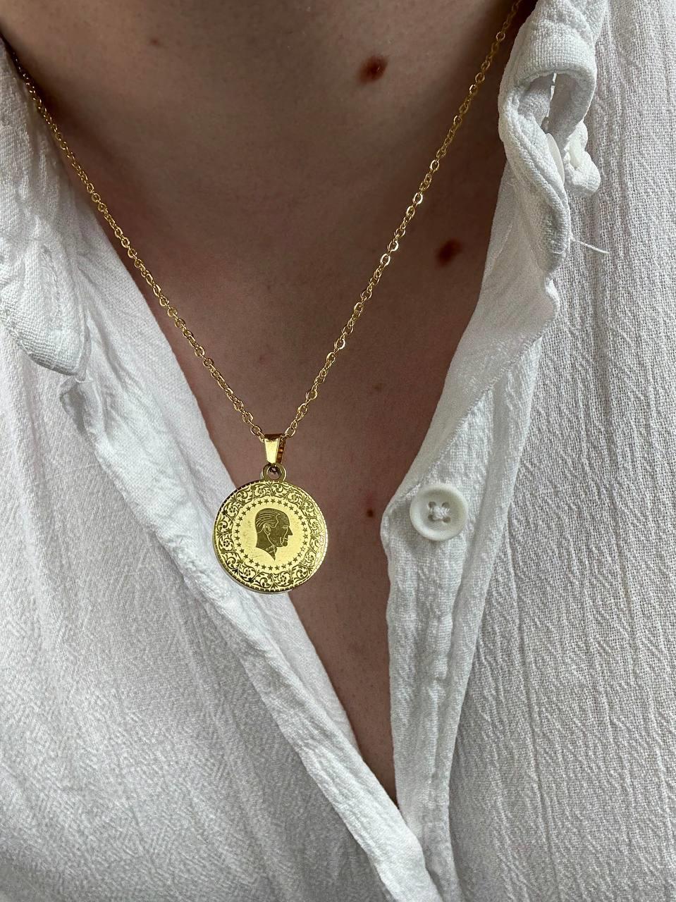 Gold M.Kemal Atatürk Necklace