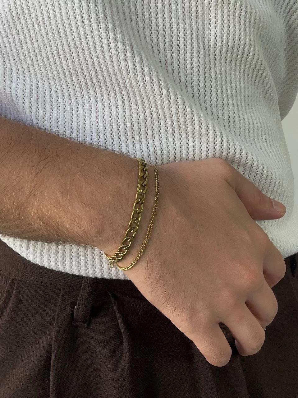 Gold Two Chain Bracelet