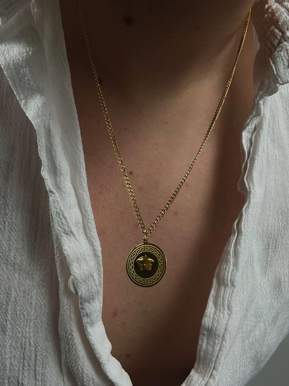 Gold Versace Relief Necklace