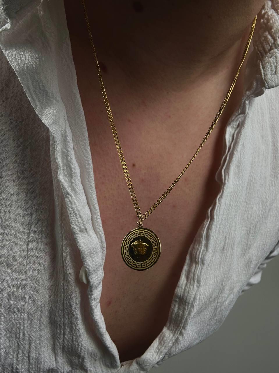 Gold Versace Relief Necklace