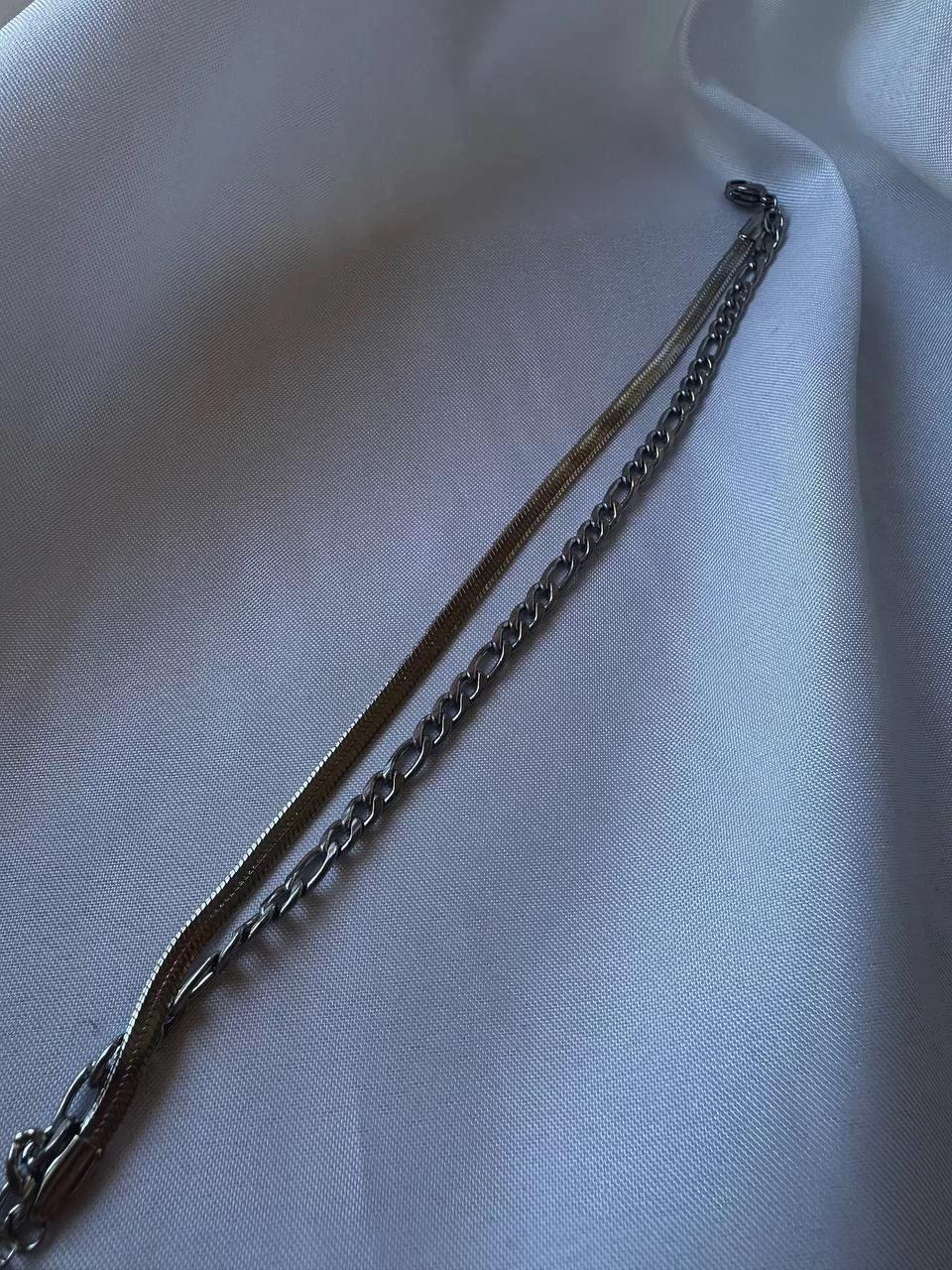 Silver Figaro Bracelet