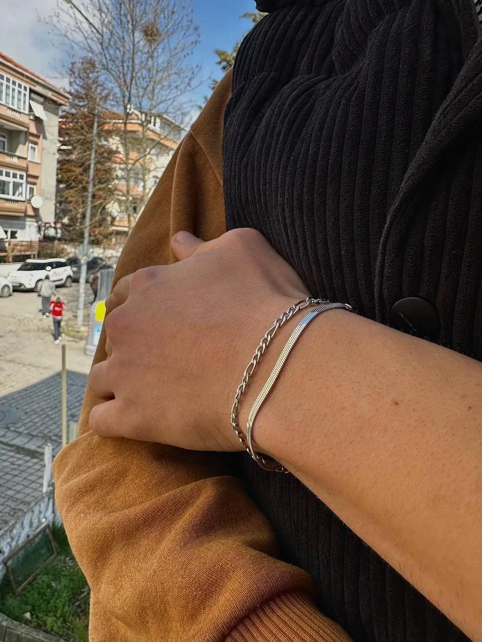 Silver Figaro Bracelet