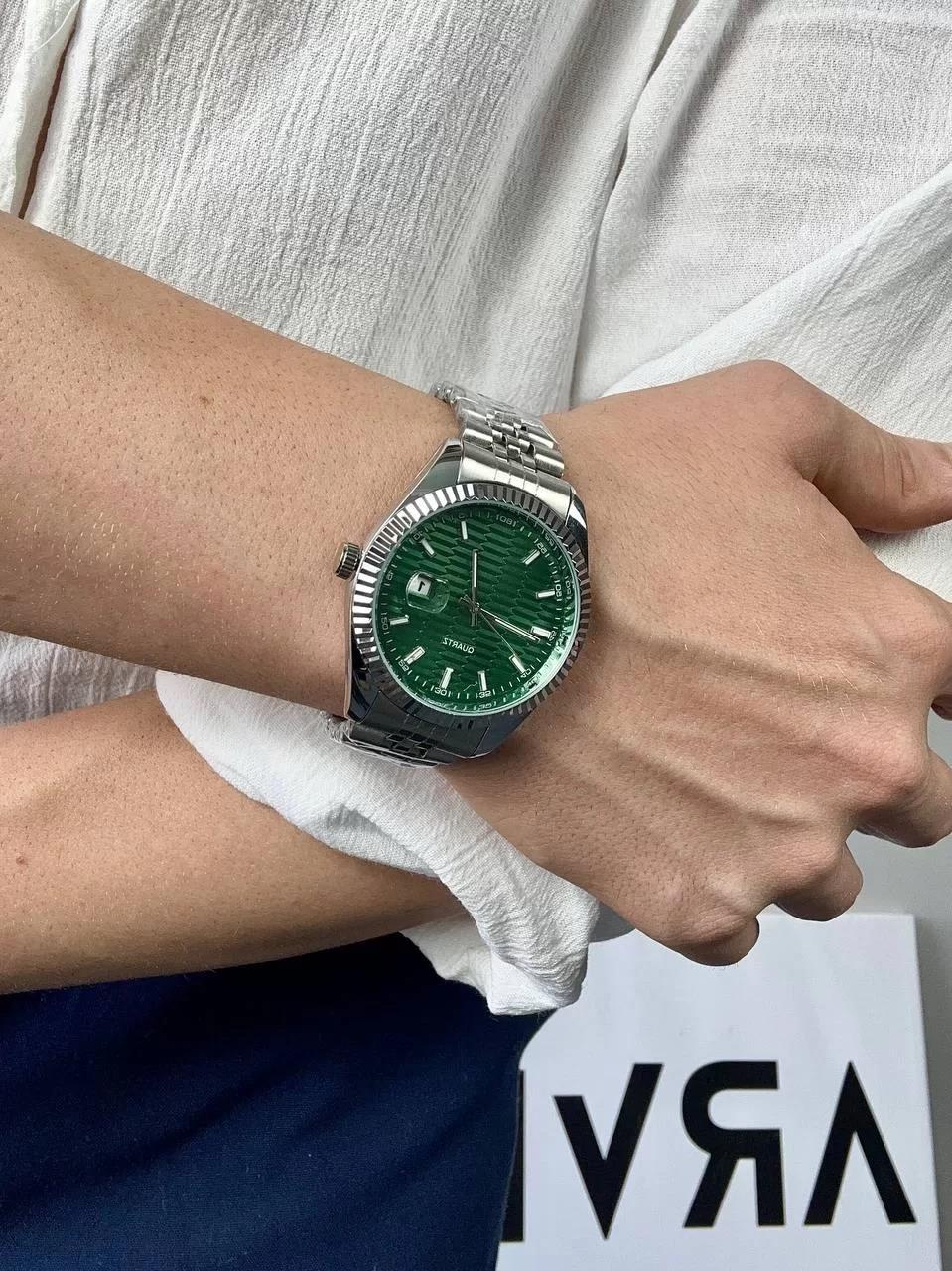 Silver Green Sc. Old Money Wristhwatch