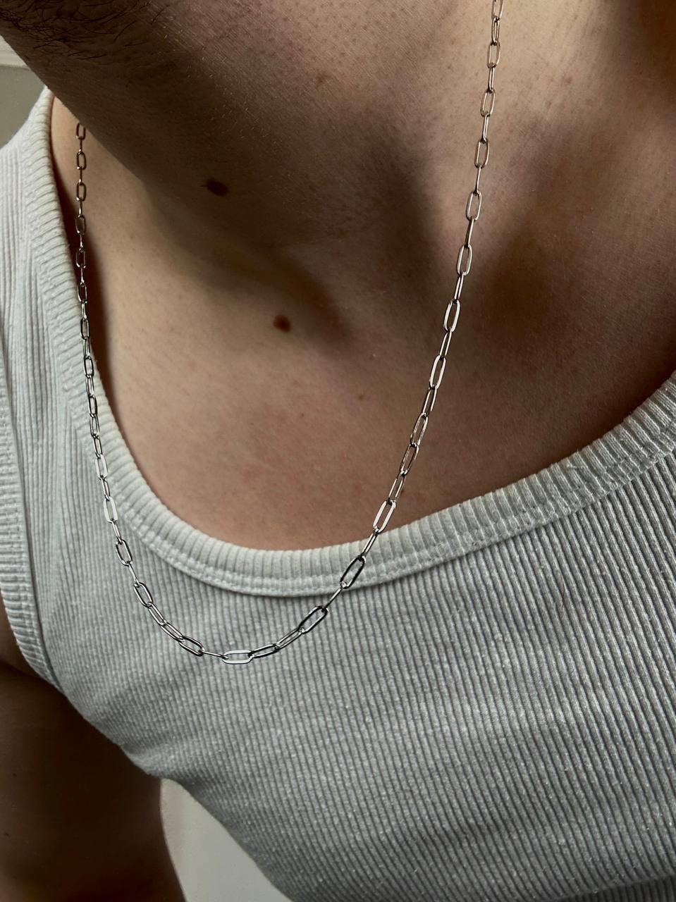 Silver Long Chain Necklace