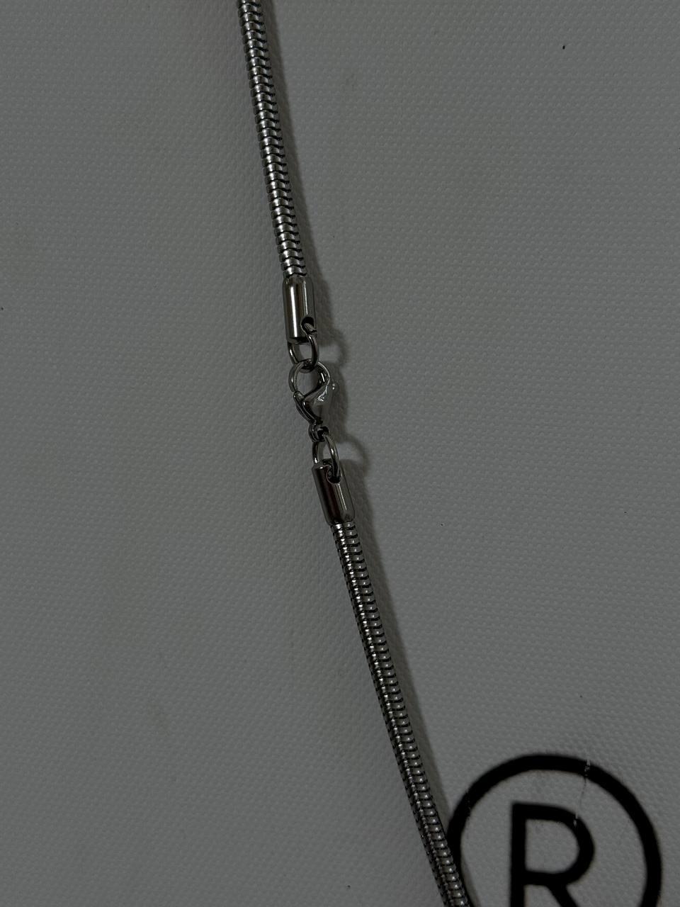 Silver Oval Chain Necklace