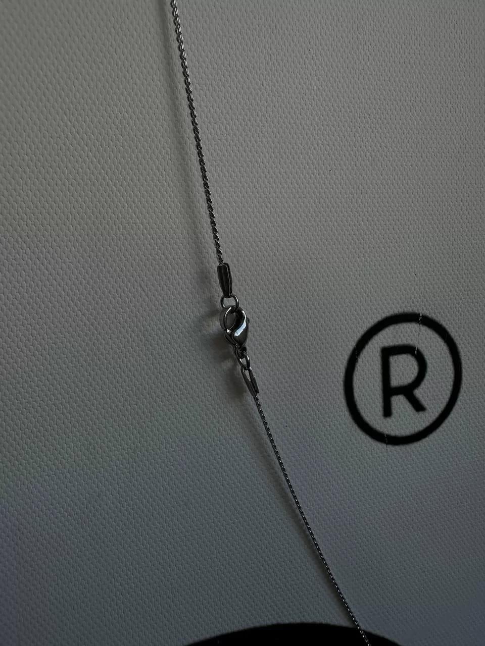 Silver Slim Detail Necklace