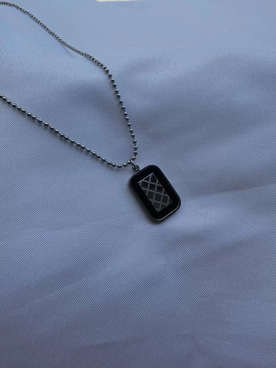 Silver Square Necklace
