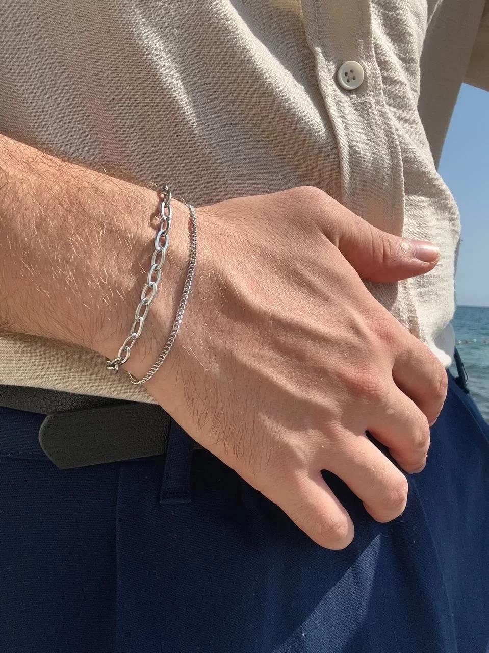 Silver Thick Chain Bracelet