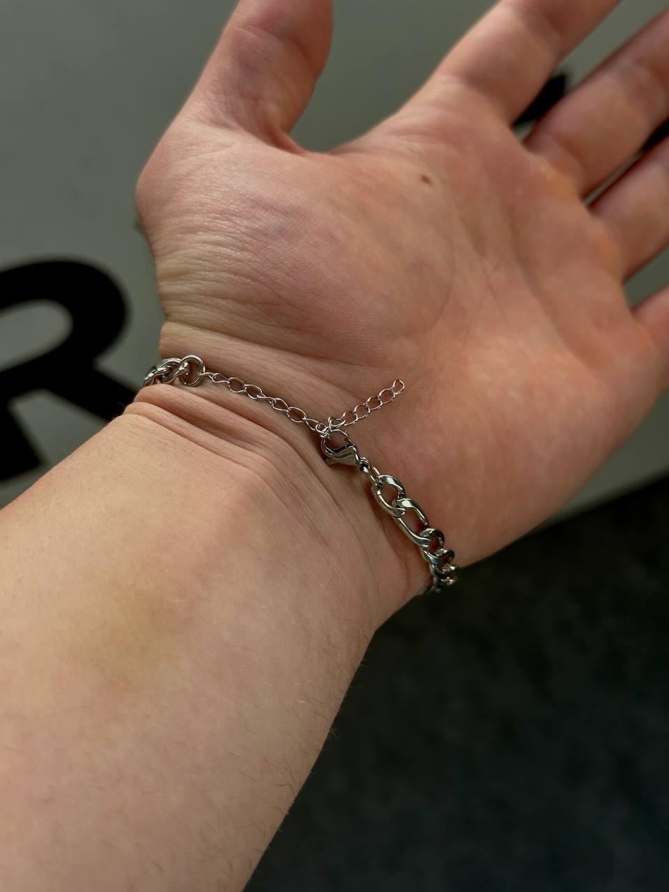 Silver Thick Figaro Bracelet