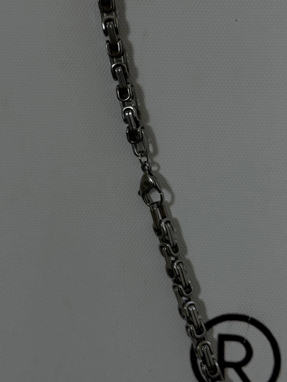 Silver Thick Steel Chain Necklace