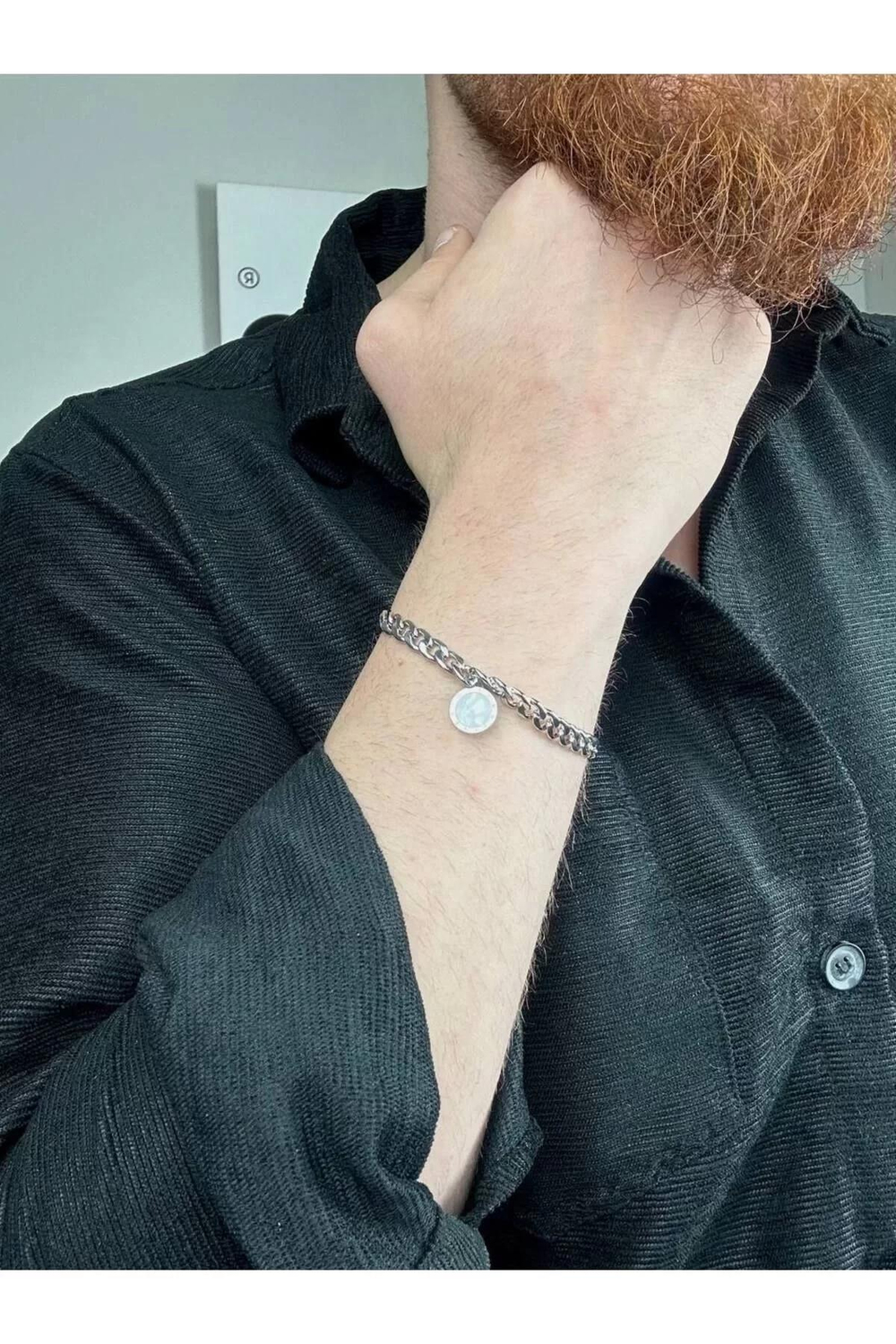 Silver White Stone Bracelet