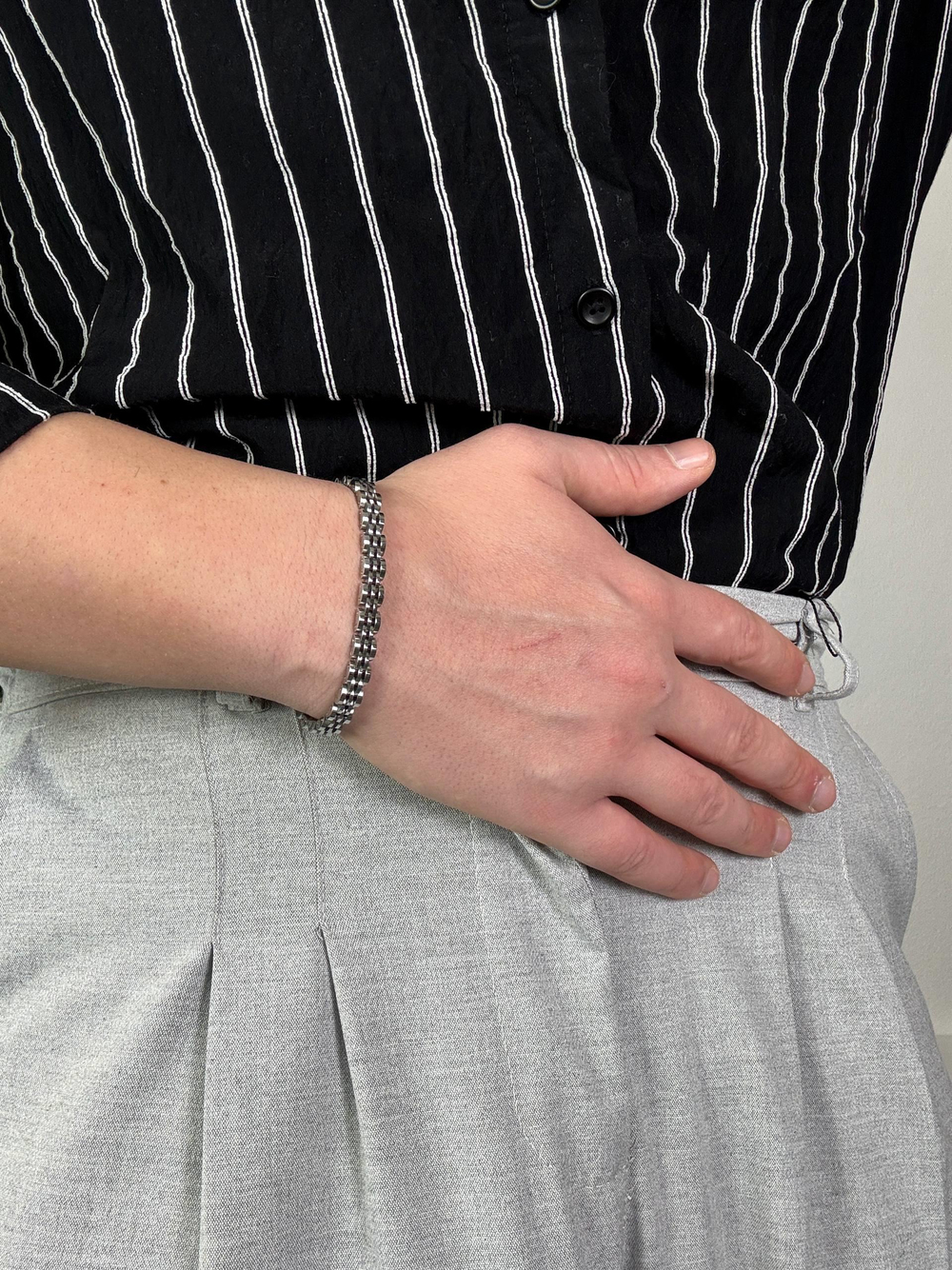 Slim Silver Rolex Bracelet