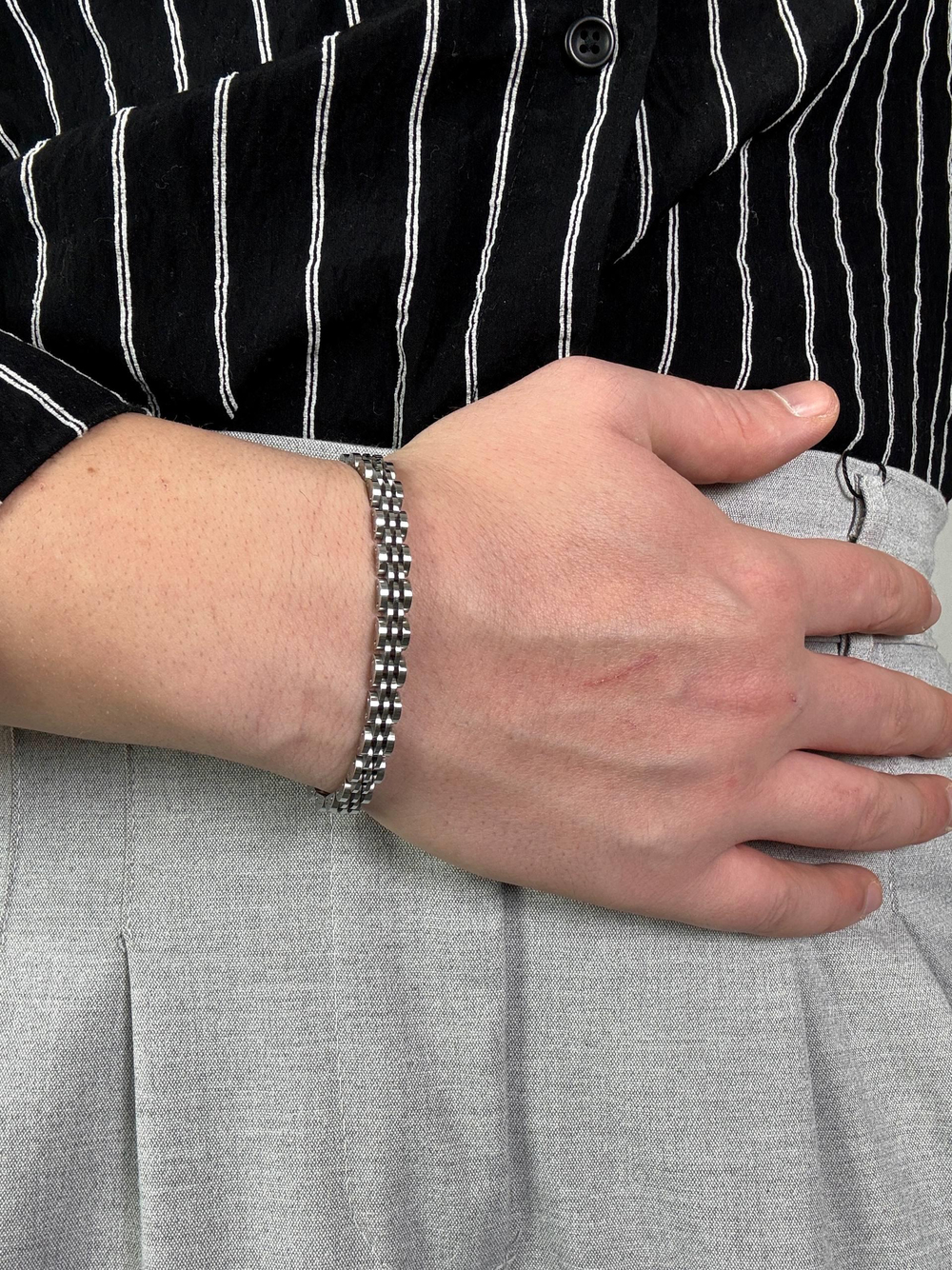 Slim Silver Rolex Bracelet