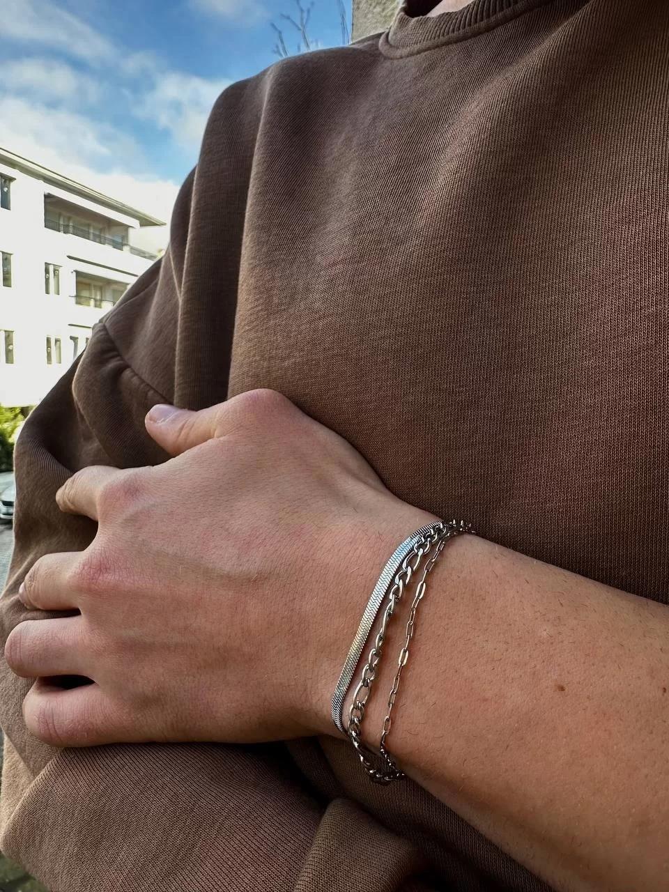 Three Chain Silver Bracelet