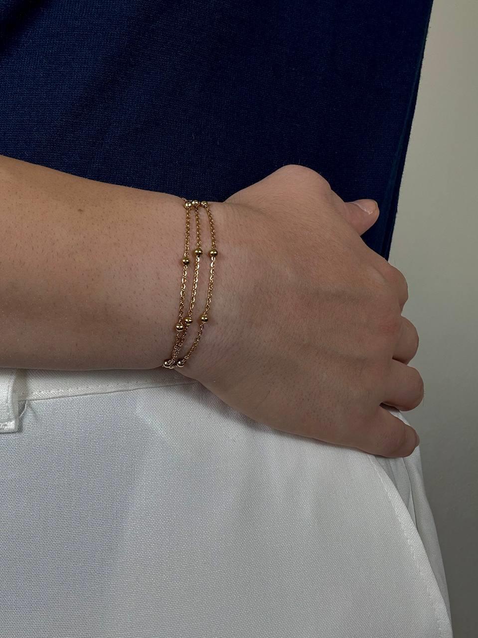 Triple Dot Gold Bracelet