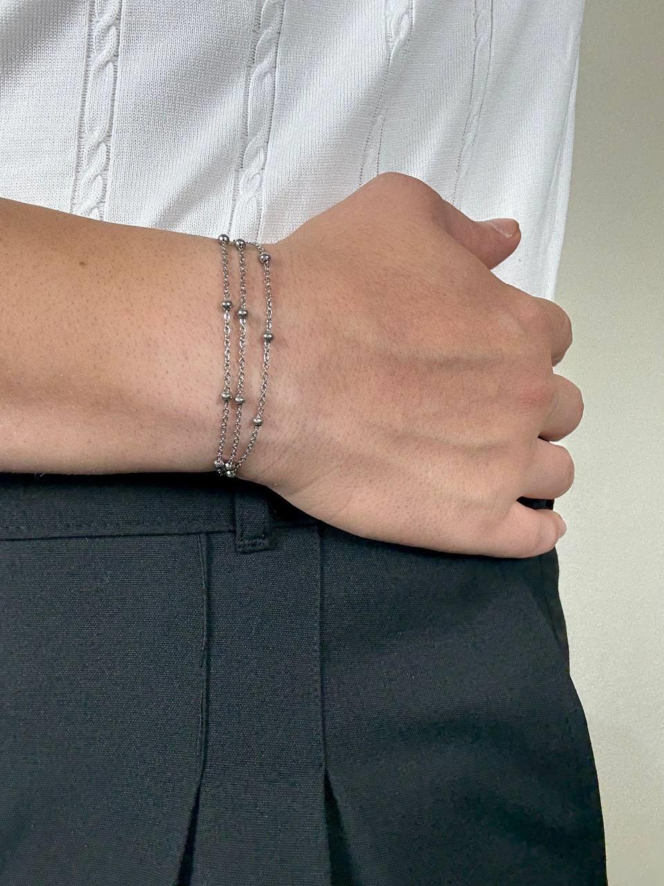 Triple Dot Silver Bracelet