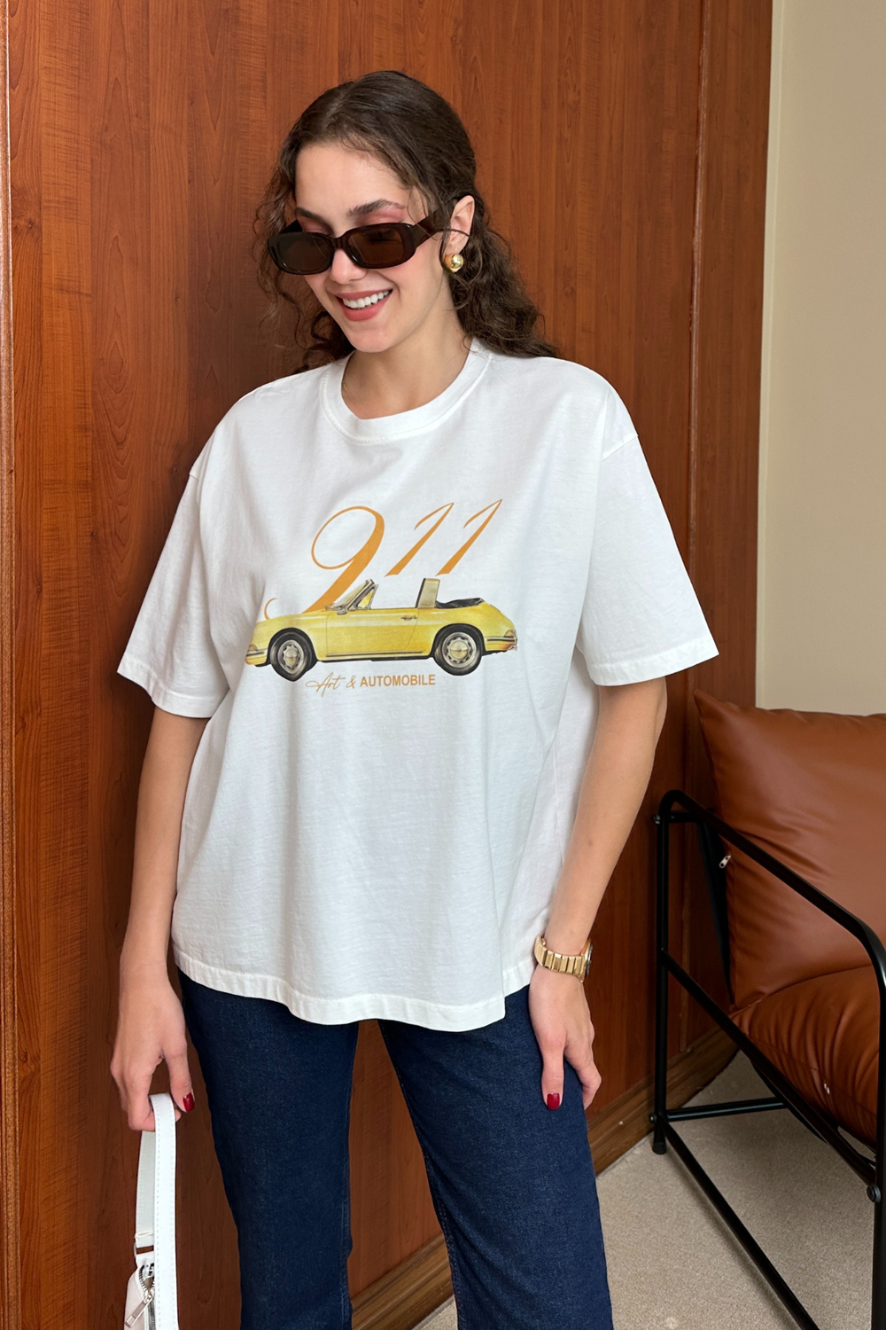 Vintage T-Shirt - BEYAZ