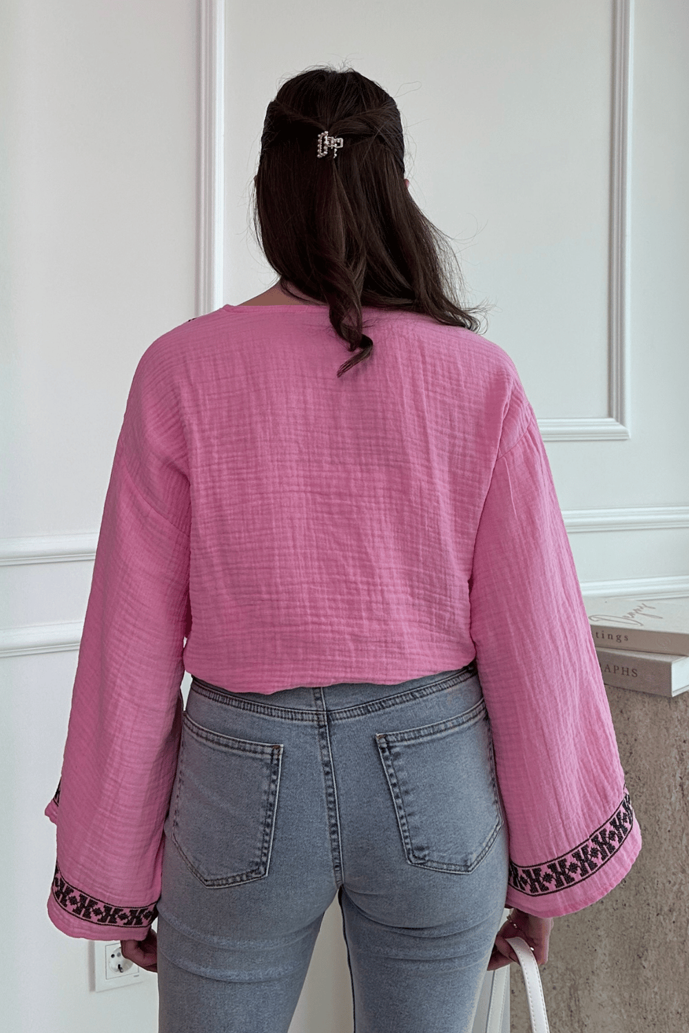 Bağlamalı Kimono - PEMBE