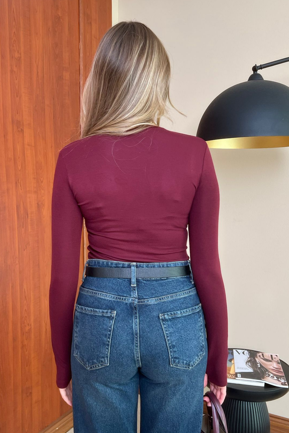 Oys Bisiklet Yaka Basic - BORDO