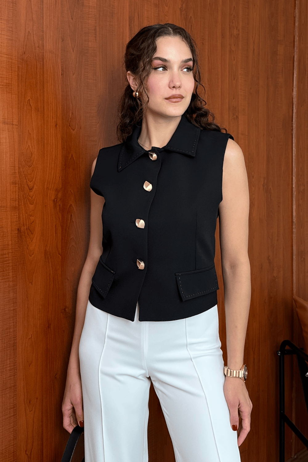Blazer Yelek - SİYAH