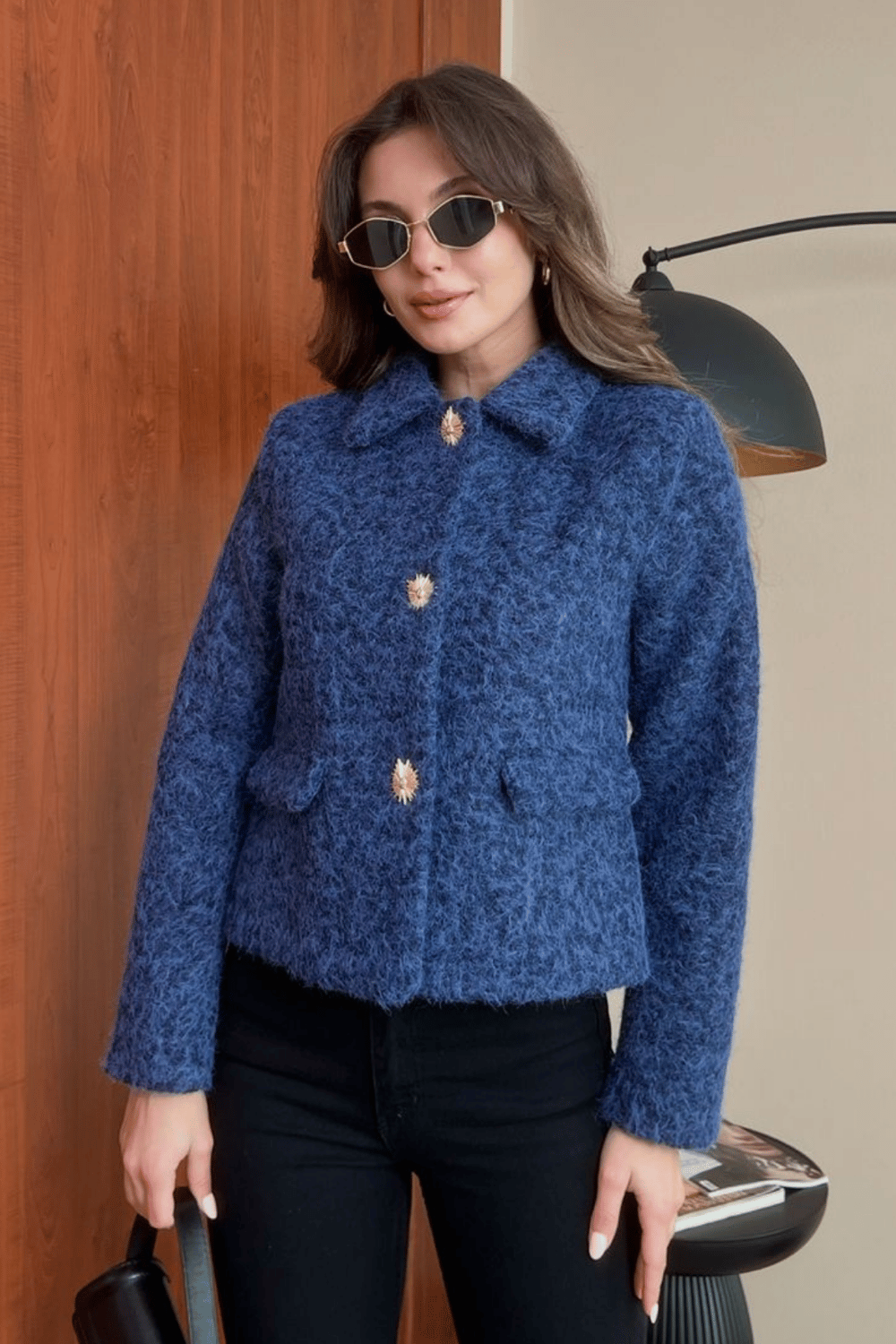 Crop Kaşe Ceket - SAKS