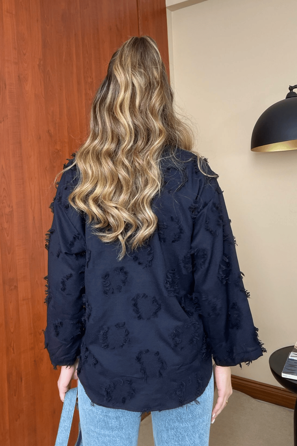 Dokulu Kimono - LACİVERT