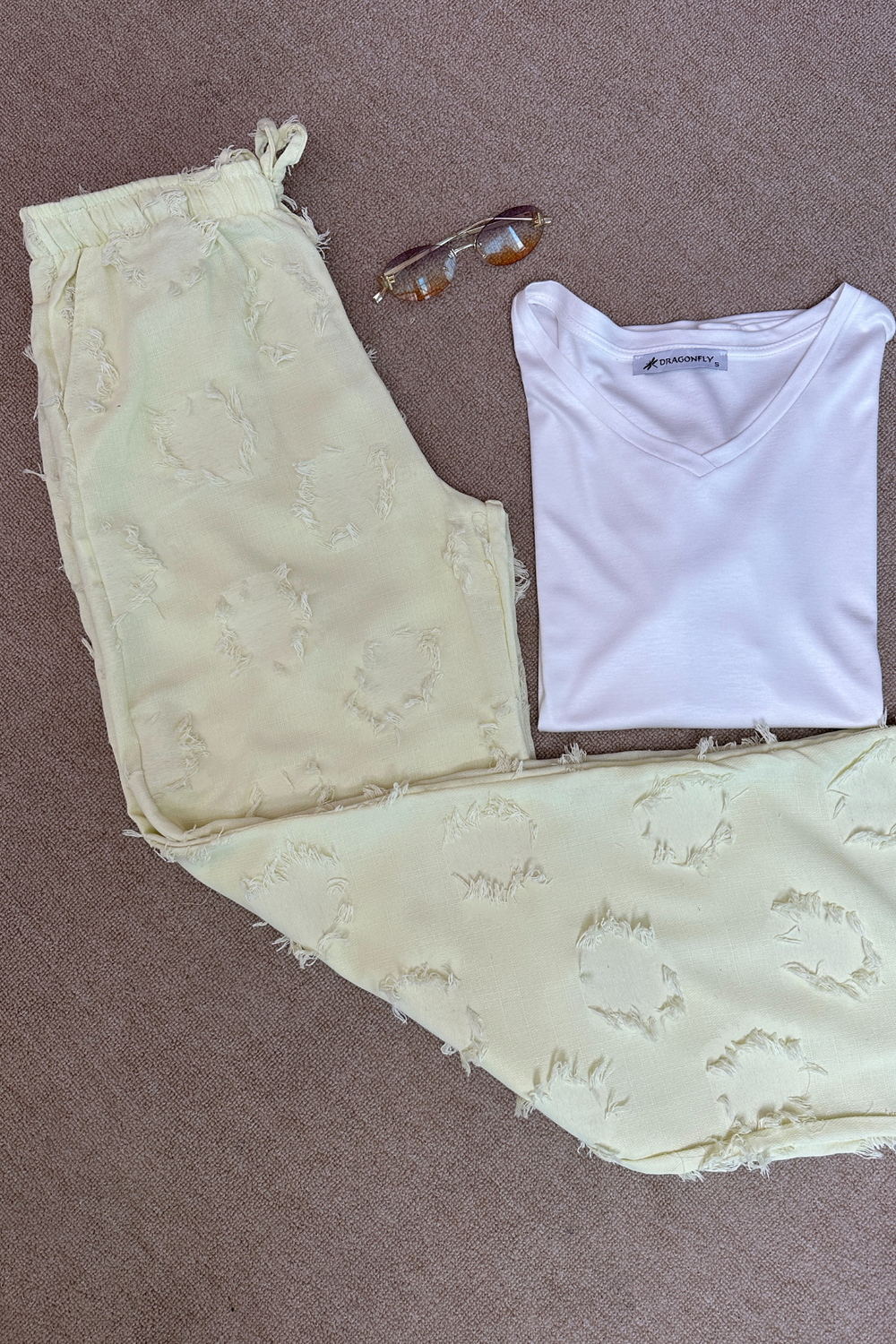 Dokulu Pantolon - SARI