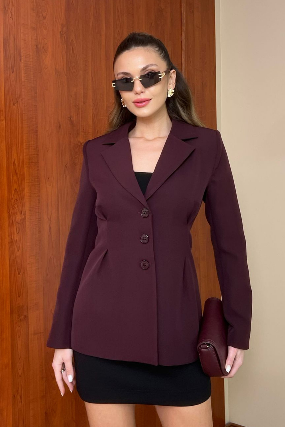 Drapeli Blazer Ceket - MÜRDÜM