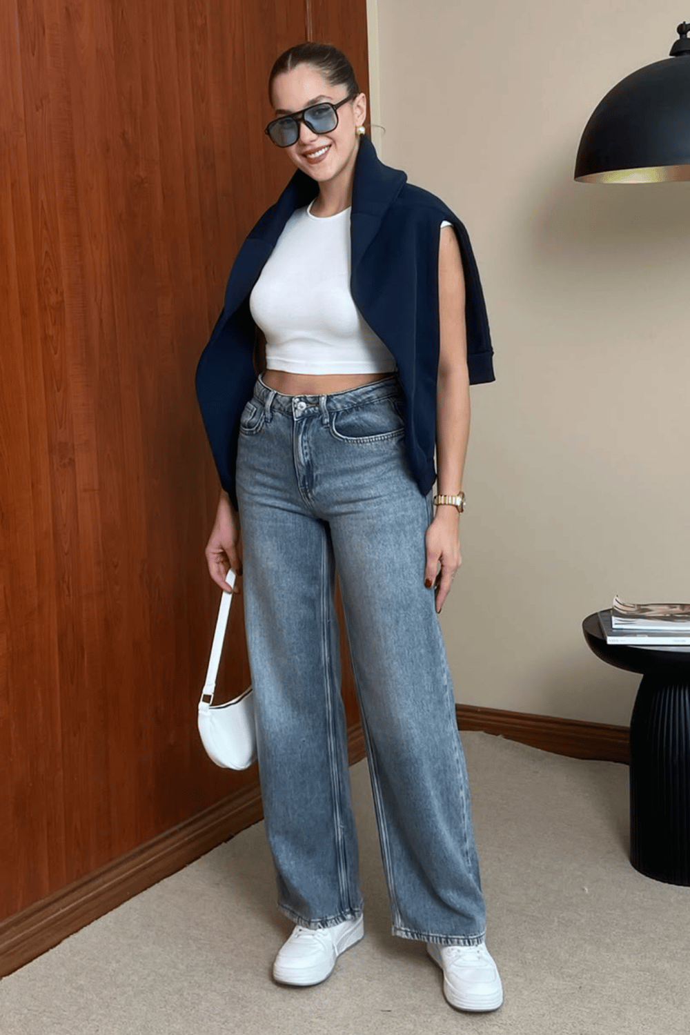Geniş Paça Jean - LACİVERT