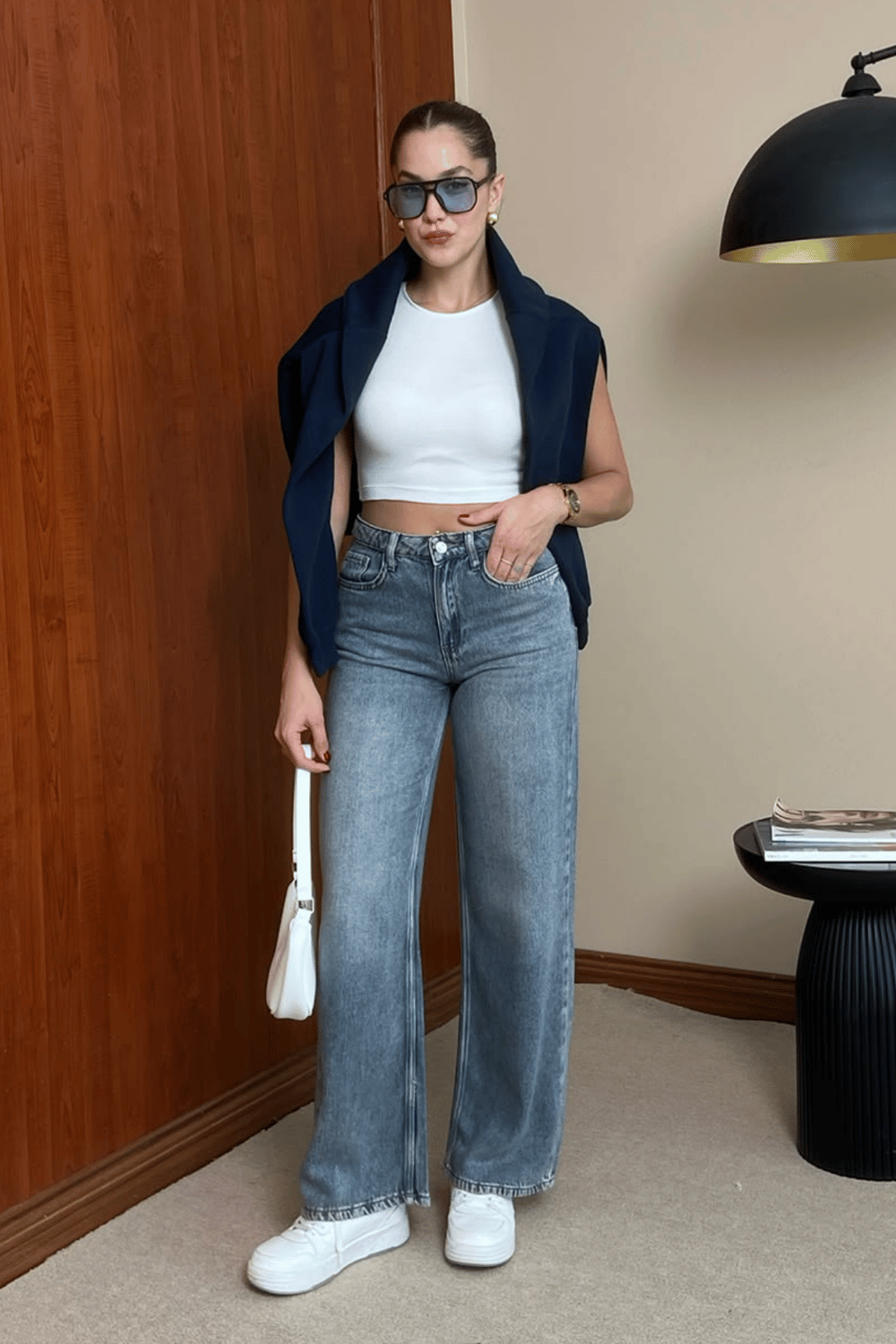 Geniş Paça Jean - LACİVERT