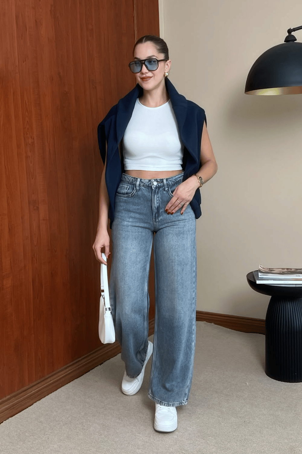 Geniş Paça Jean - LACİVERT