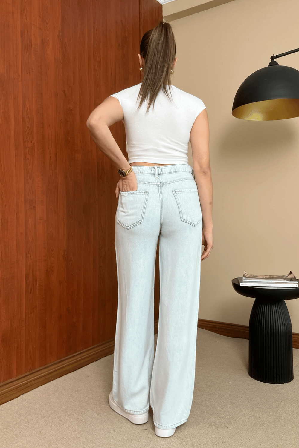 Geniş Paça Jean - MAVİ