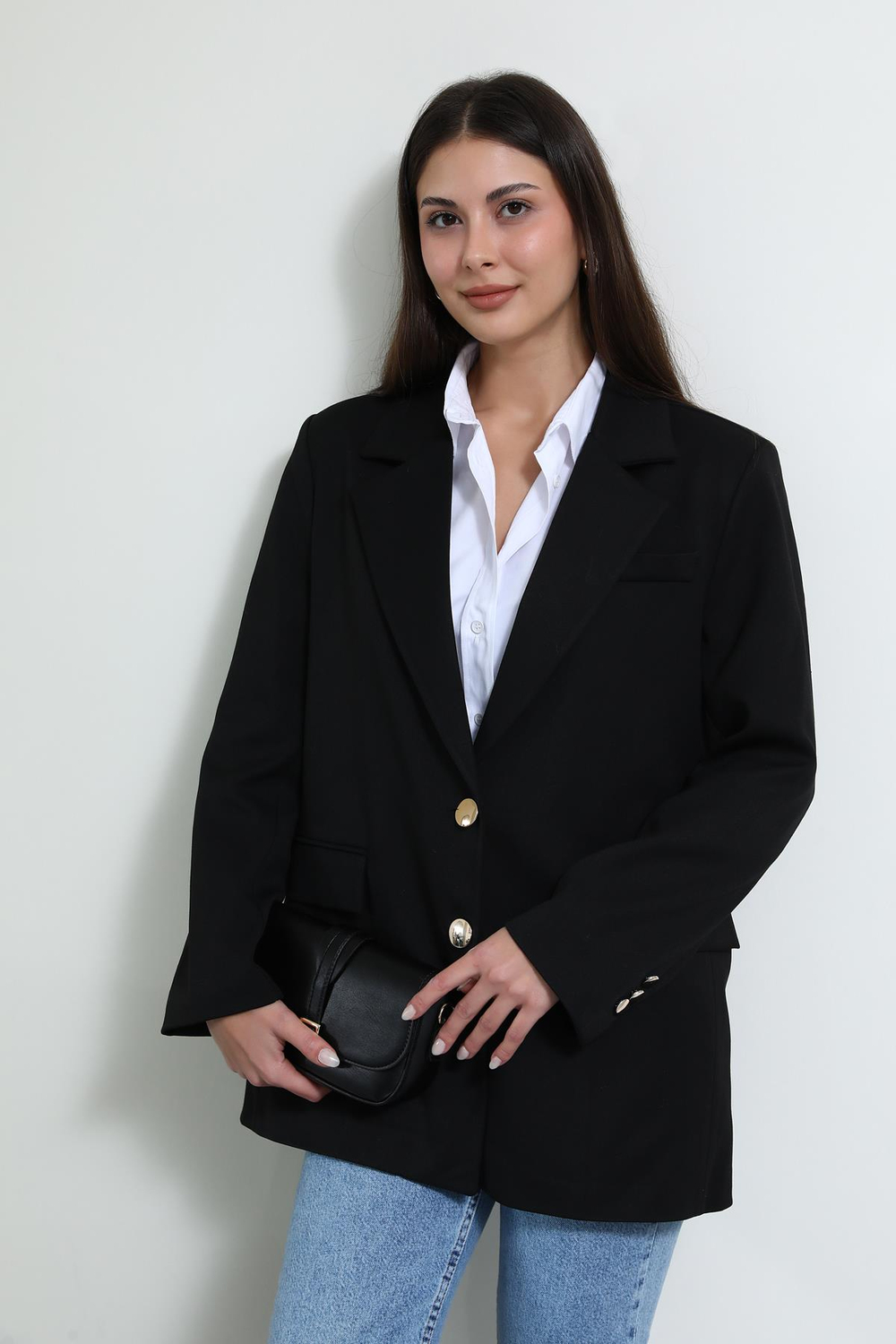 Oversize Blazer Ceket - SİYAH