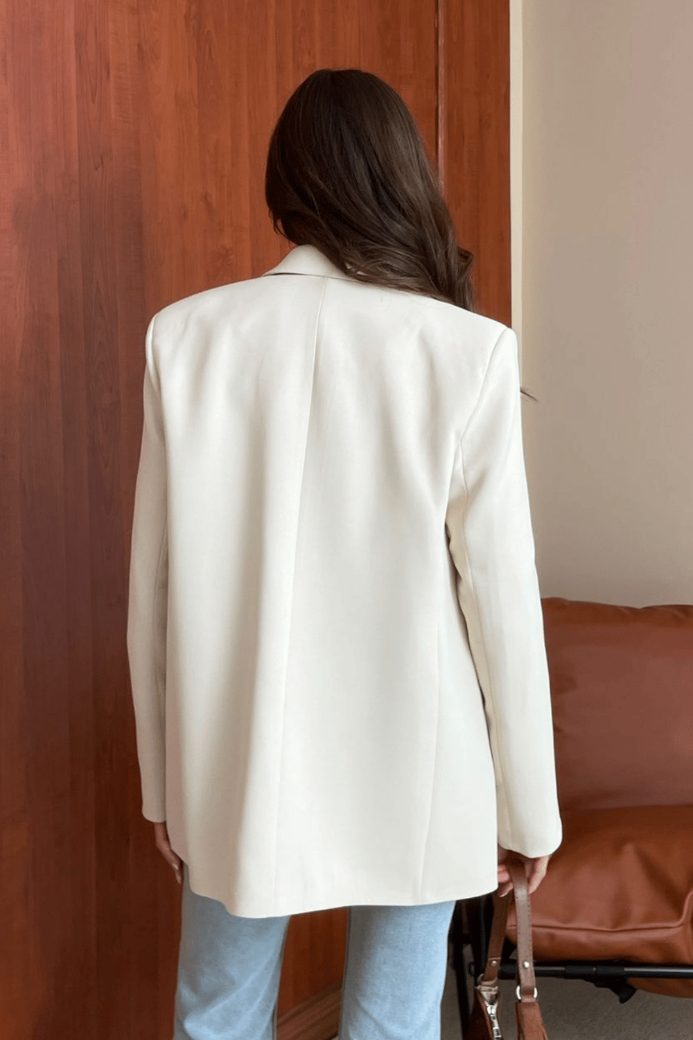 Oversize Ceket - KREM
