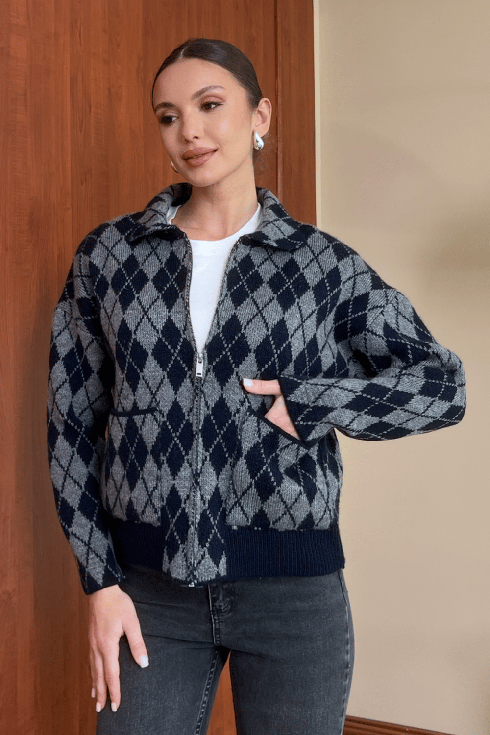 ZR Fermuarlı Hırka - GRİ