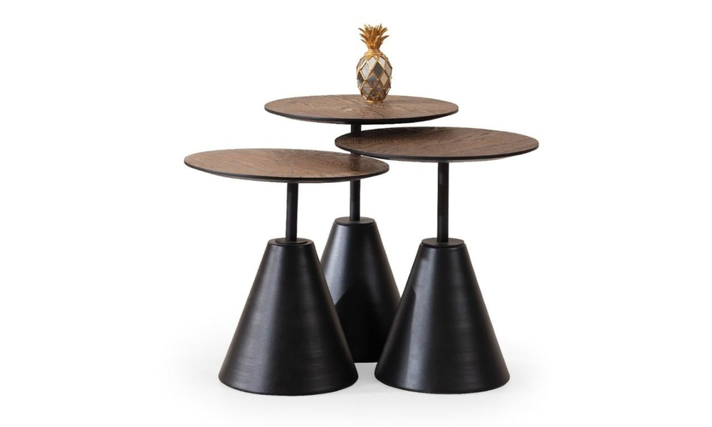 Goldie Zigon Sehpa (Black Conical)