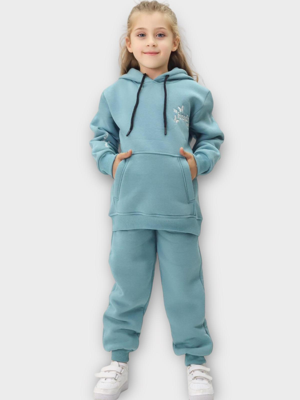 Kolu Yazı Nakışlı Takım Su Yeşili