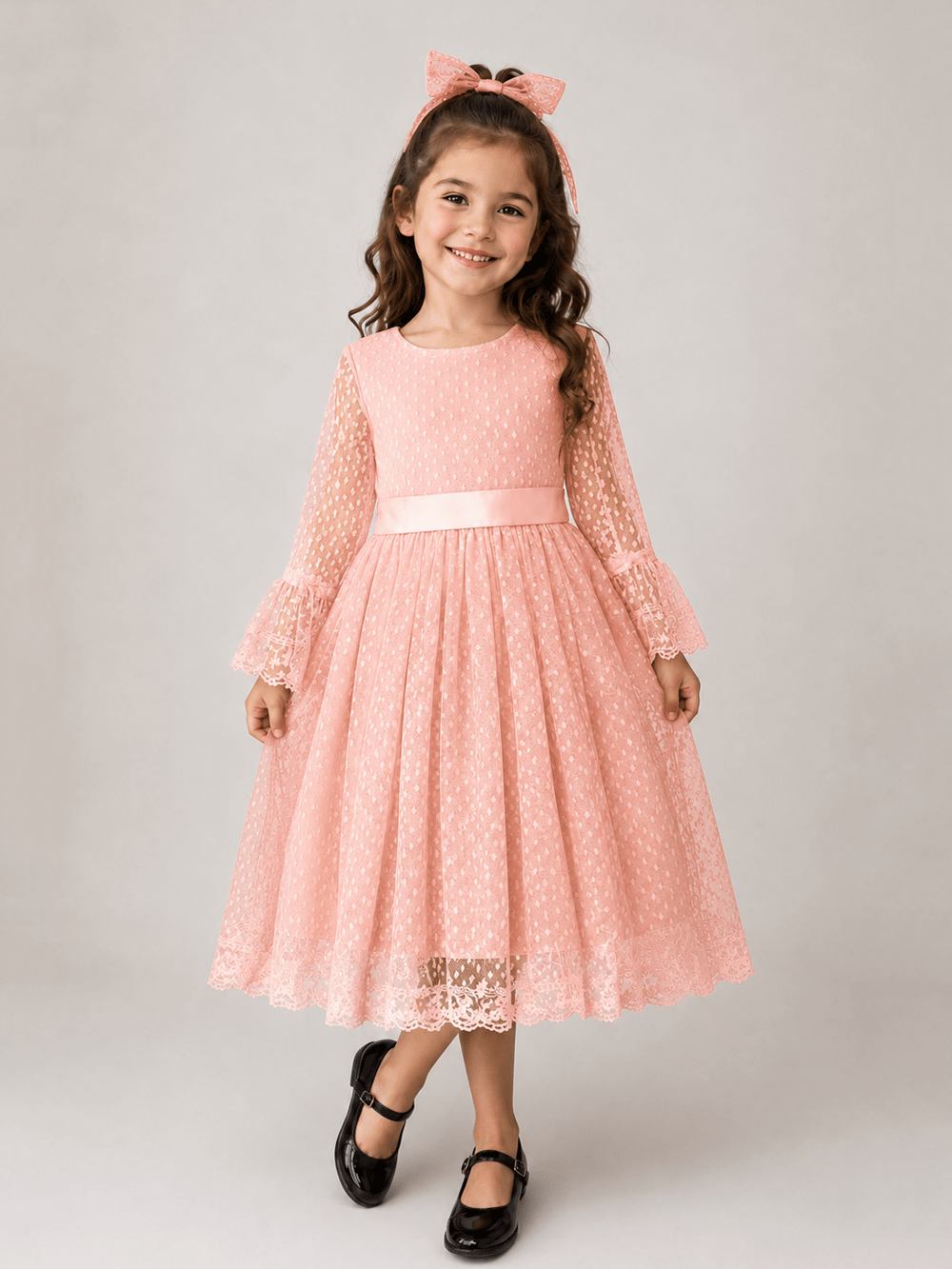 Miral Kız Çocuk Elbisesi Pembe