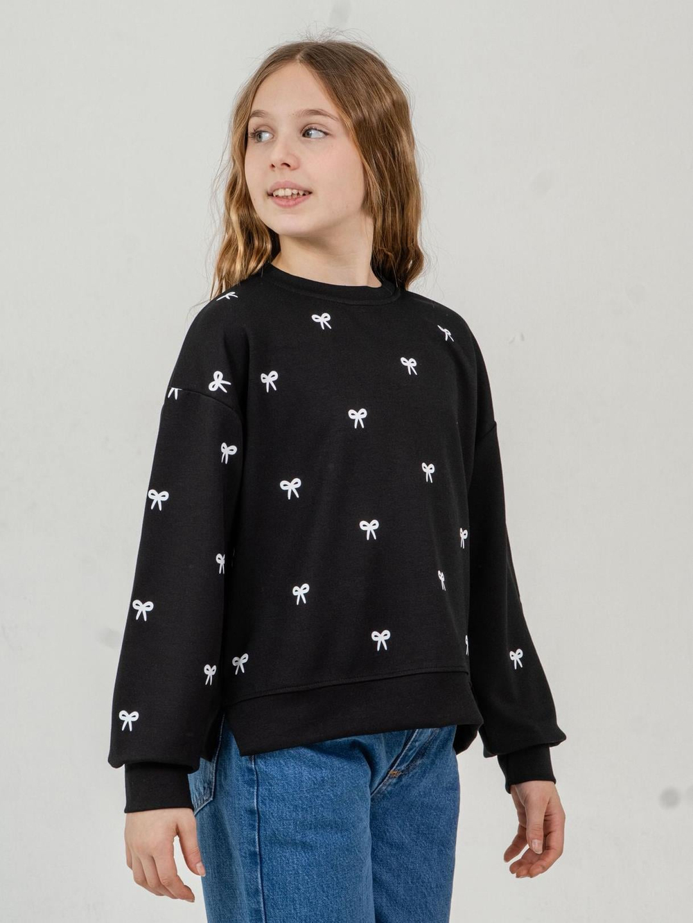 Monet Kız Çocuk Sweatshirt Siyah