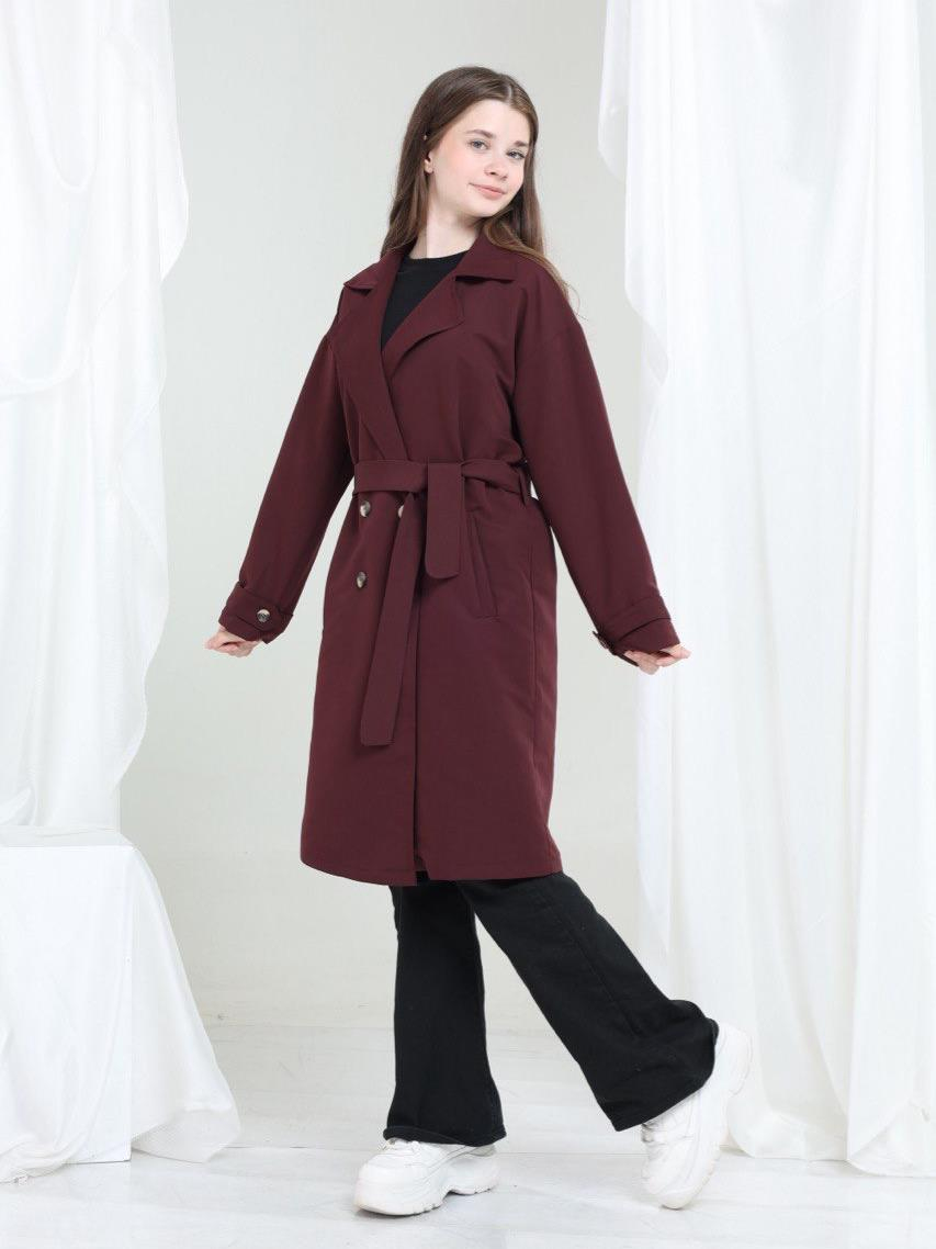 Rainora Kız Çocuk Trençkot Yağmurluk Bordo