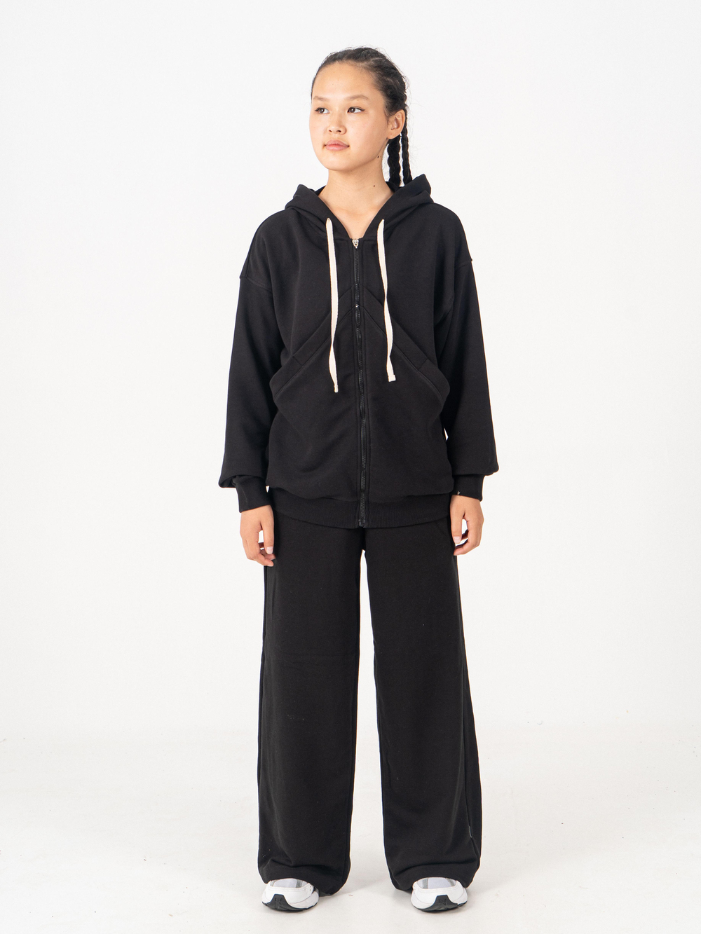 Ravien Kapüşonlu Sweat Hırka Siyah