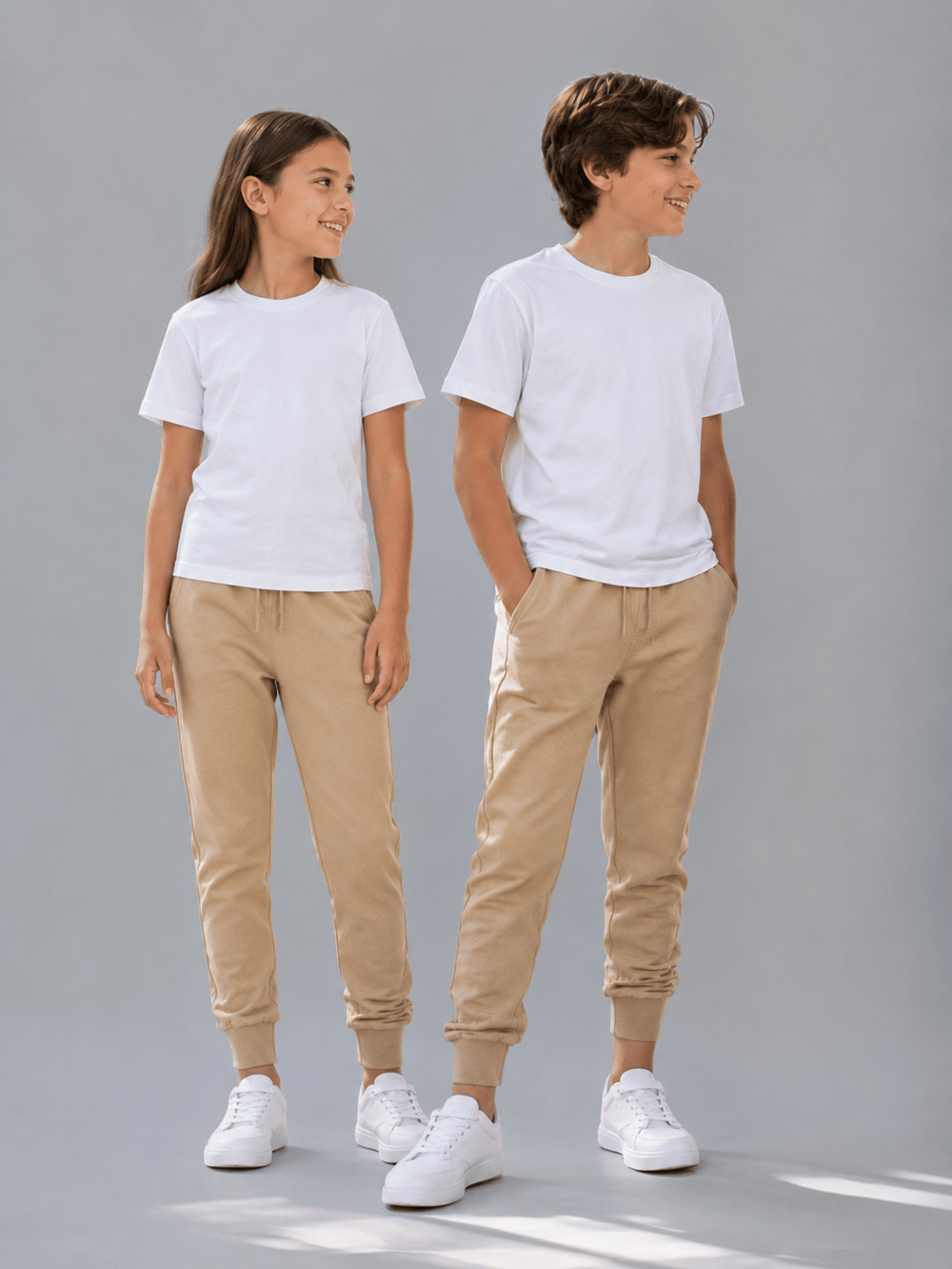 Teneffüs Unisex Çocuk Okul Eşofman Altı Bej