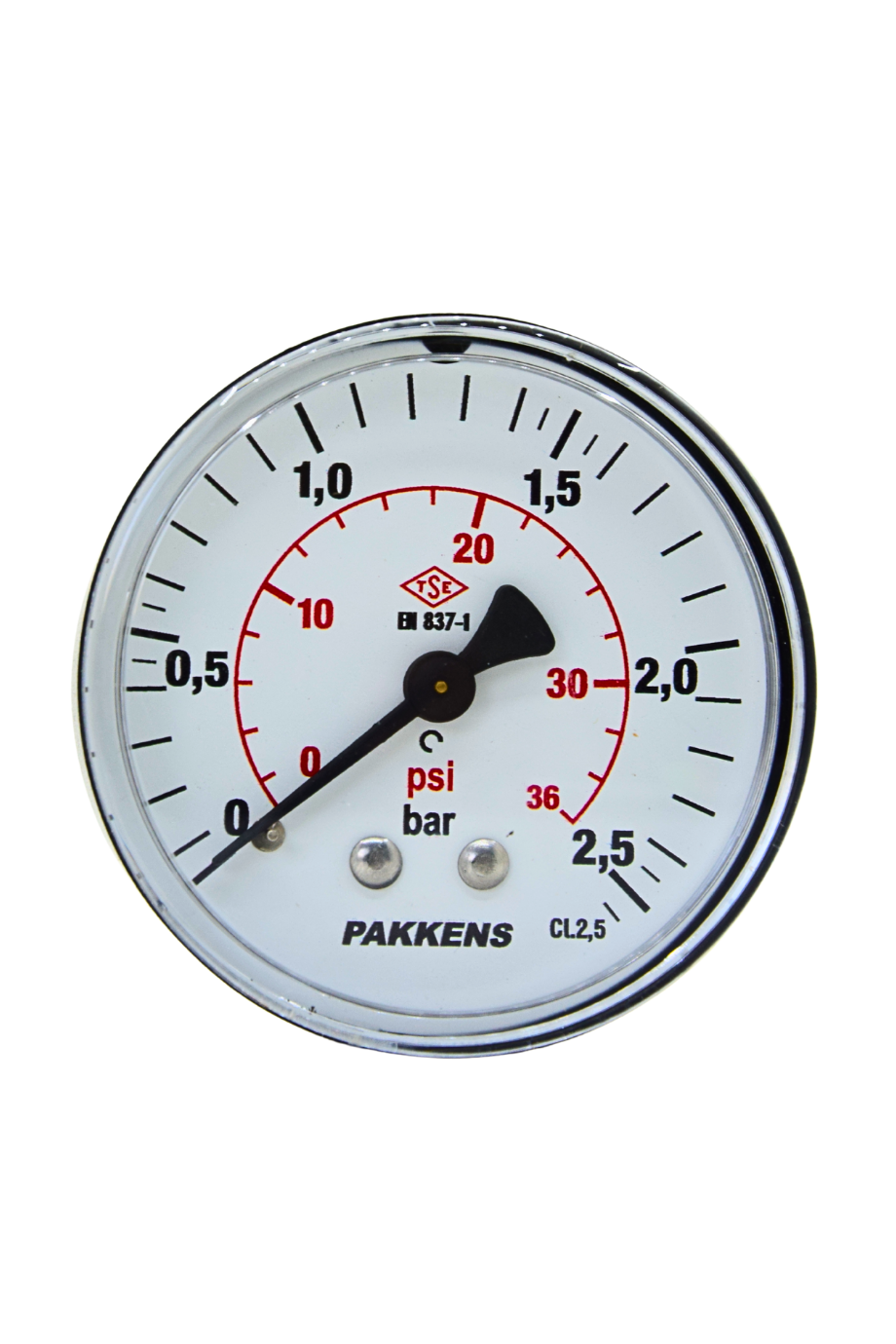 PAKKENS MANOMETRE Q63 2,5 Bar Ark.Ç.