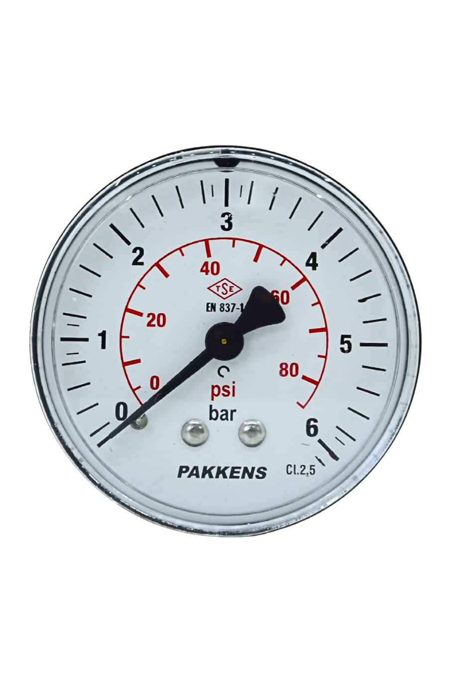 PAKKENS MANOMETRE Q63 6 Bar Ark.Ç.Metal Kap.
