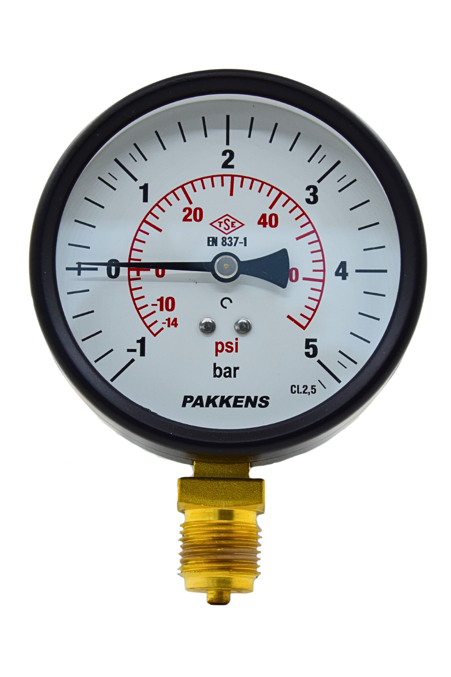 PAKKENS  MANOVAKUMETRE Q100 -1+5 BAR Alt.Ç.Ak