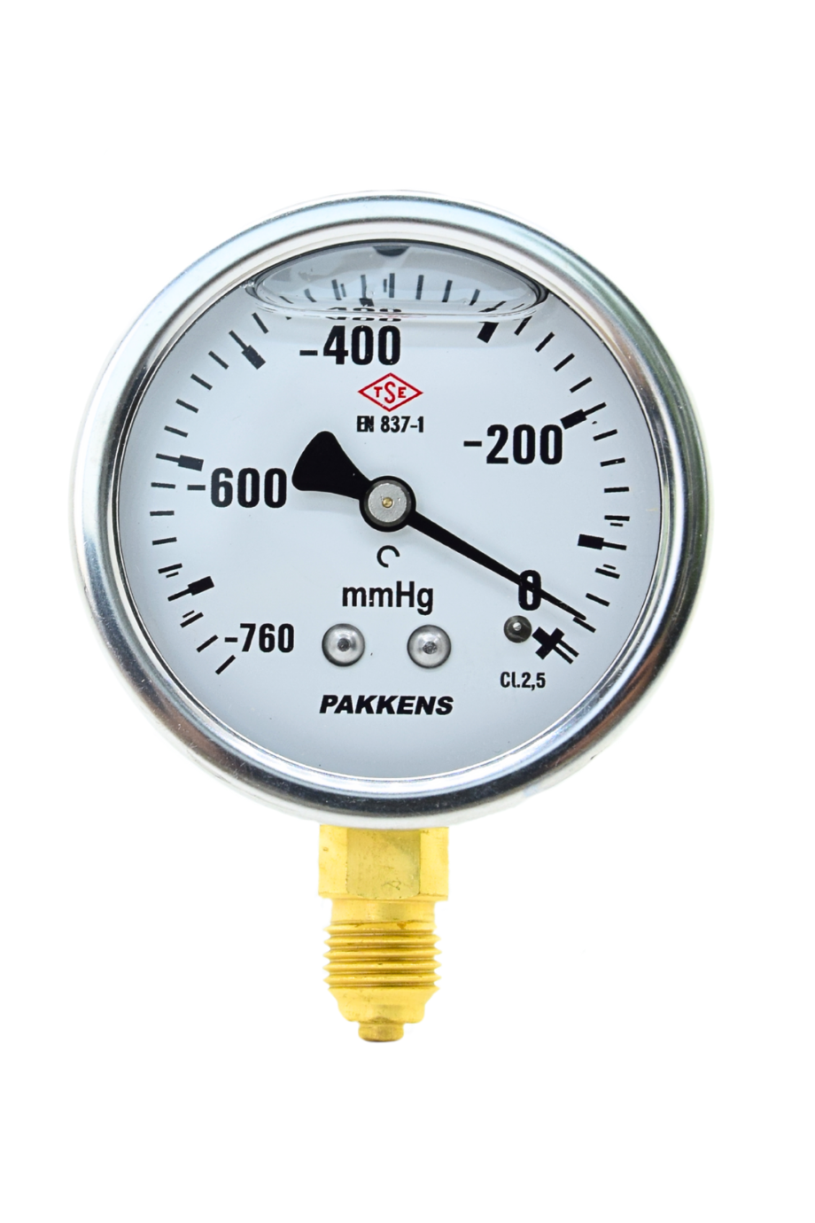 PAKKENS VAKUMETRE GLİS. Q63 0/-760 mmHg  ALT B.