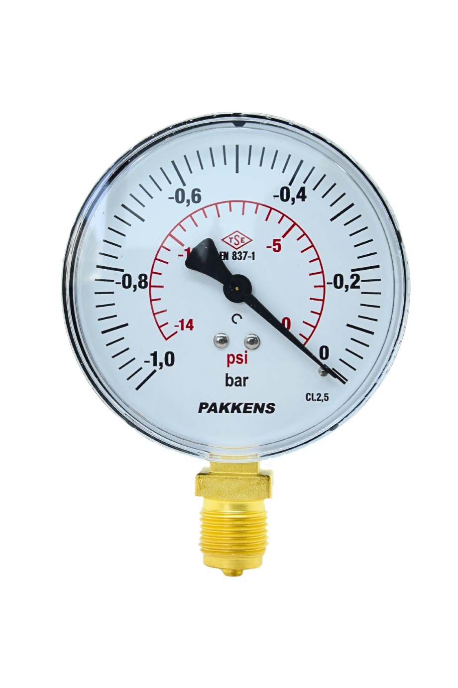 PAKKENS VAKUMETRE Q100 -1/ 0 bar alt. Akr.