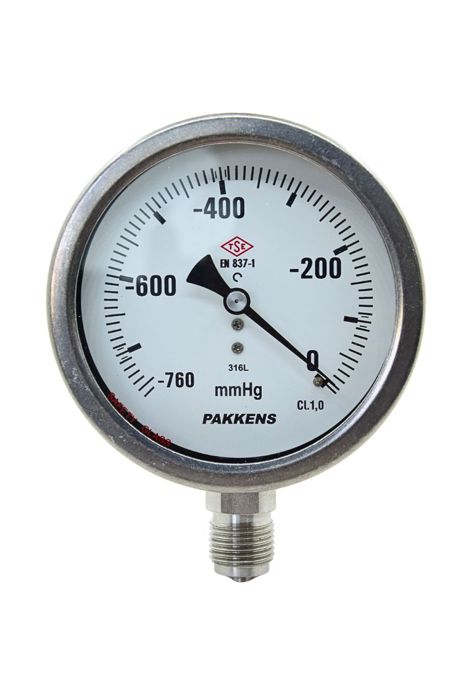 PAKKENS VAKUMETRE Q100 -760mmHg ALT.CL,1.0
